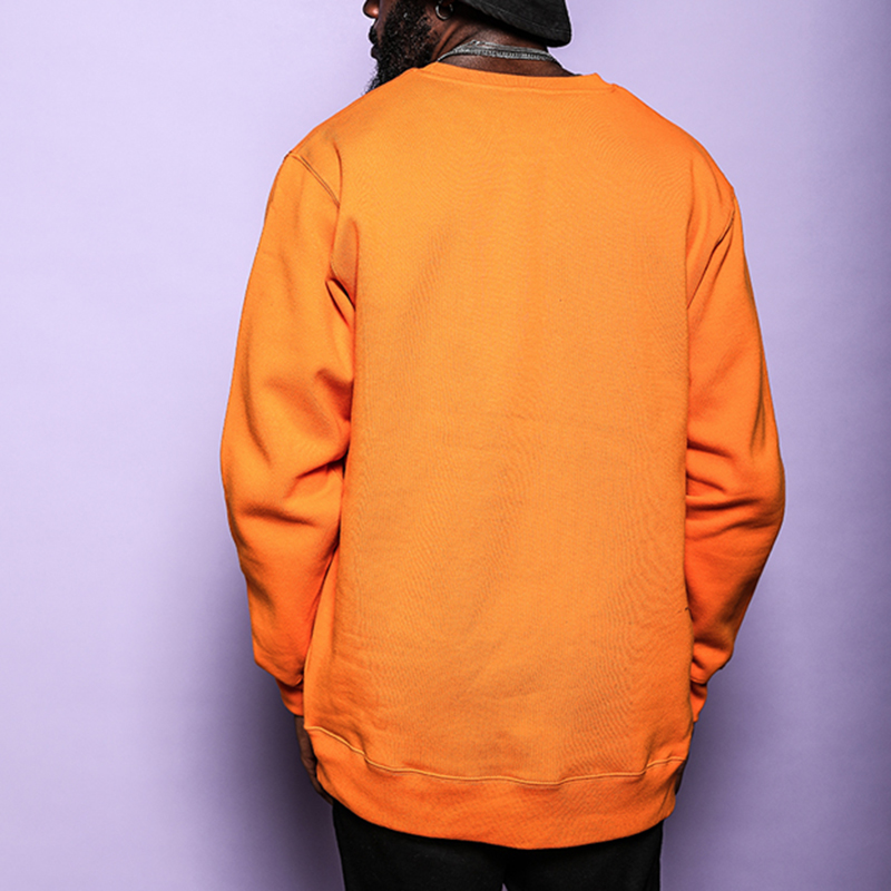 Orange 3D printed pattern oversize hoodies for men