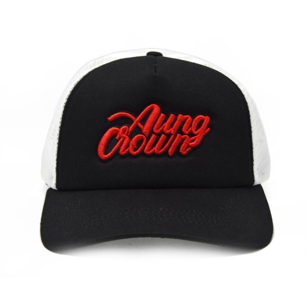 sports aungcrown logo trucker caps mesh hats