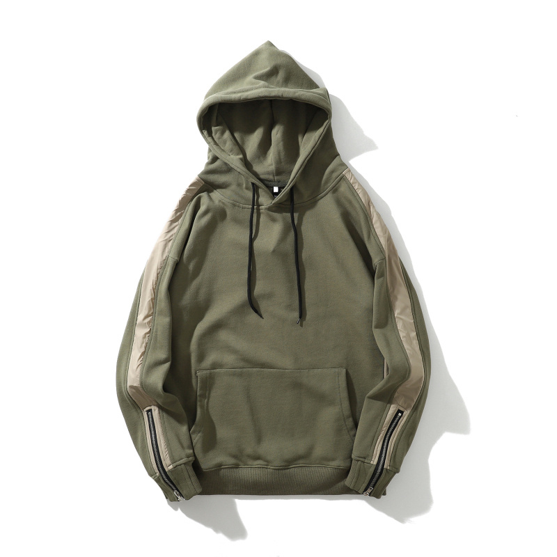 light green color warm hoodies for men