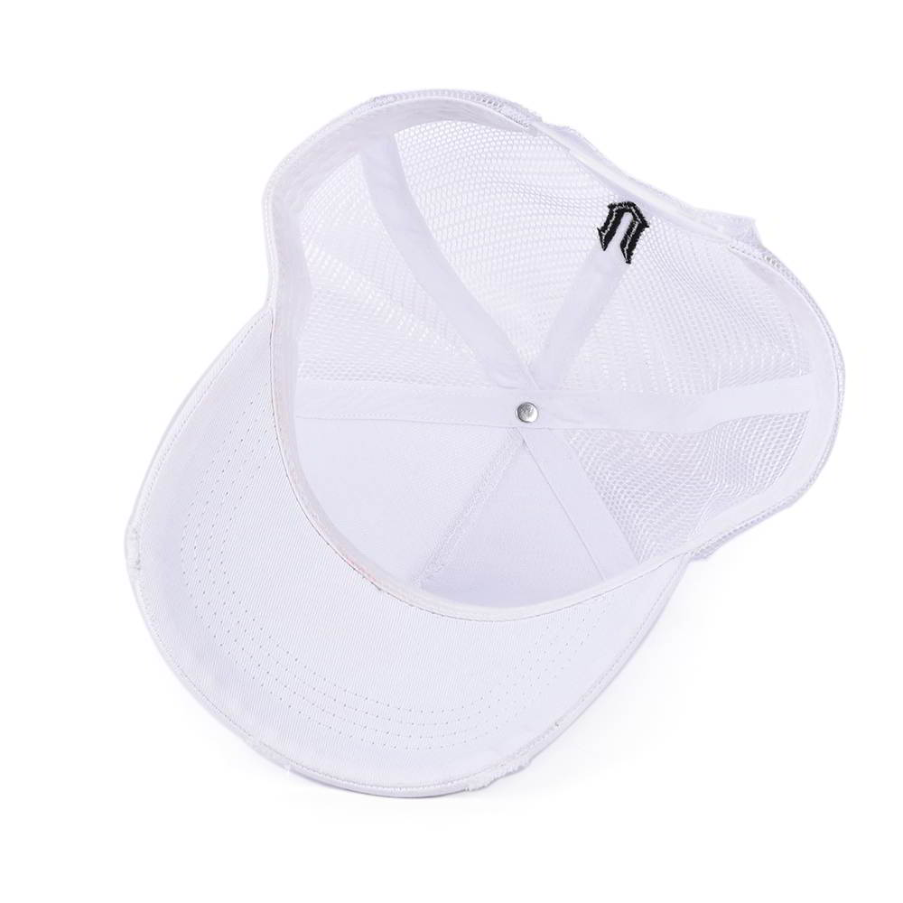 plain 3d embroidery white baseball trucker caps