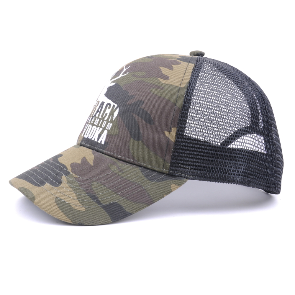 plain embroidery camo sports baseball trucker caps