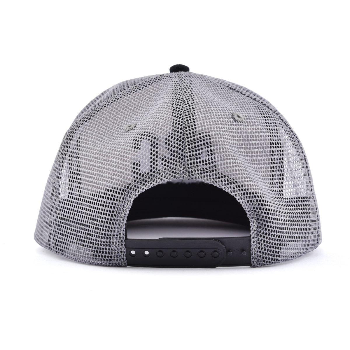 AungCrown pattern print embroidery mesh trucker snapback cap