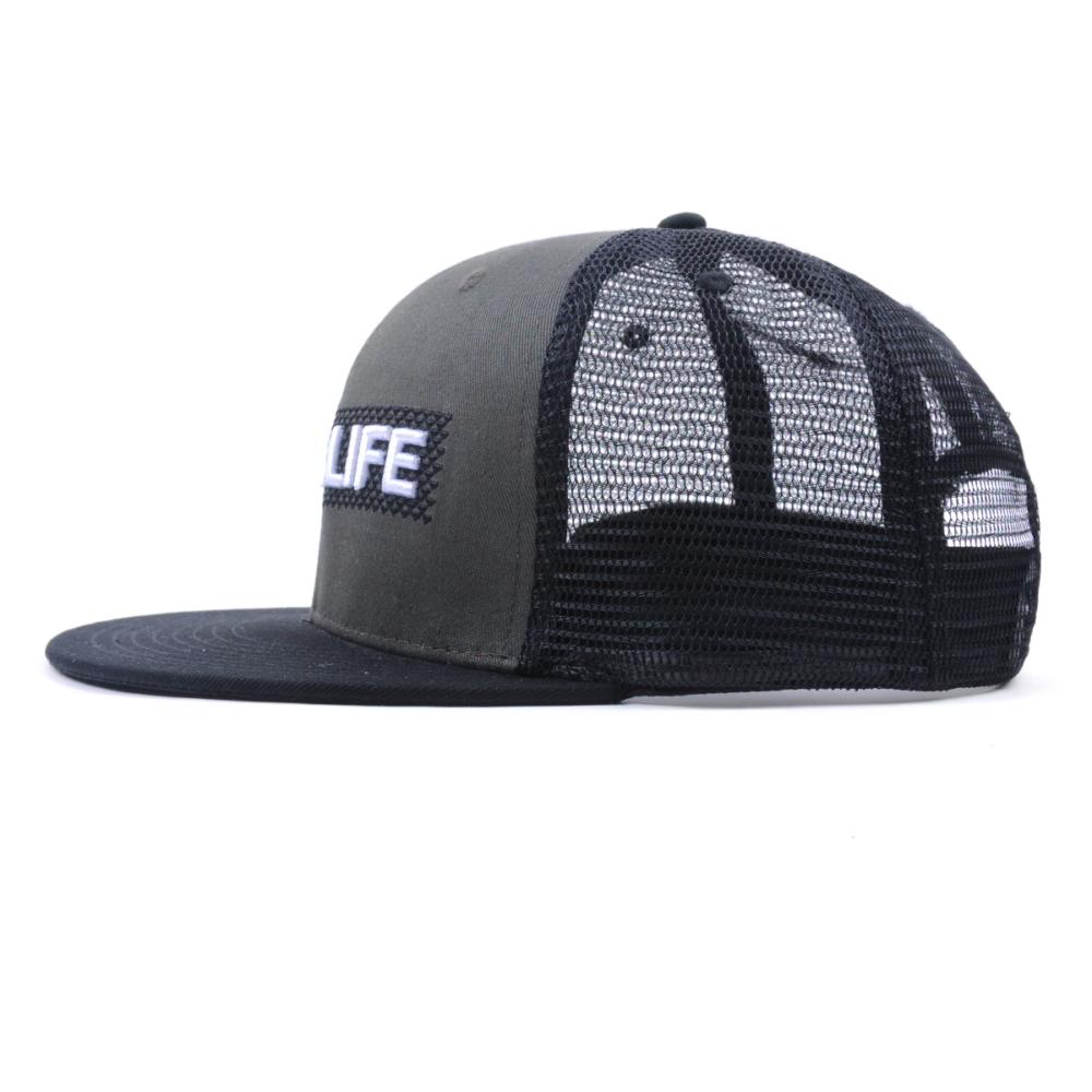 plain embroidery flat brim snapback trucker caps