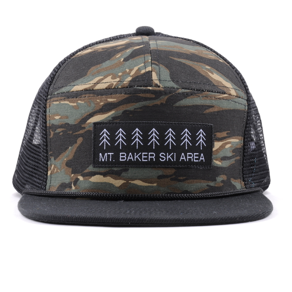 7 panels camo snapback trucker caps custom logo