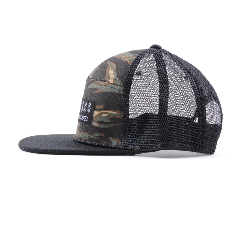 7 panels camo snapback trucker caps custom logo