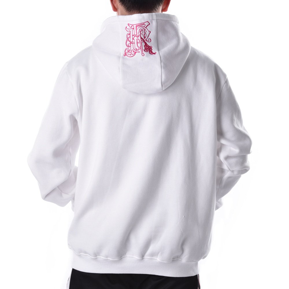 fashion streetwear embroidery white mens hoodie