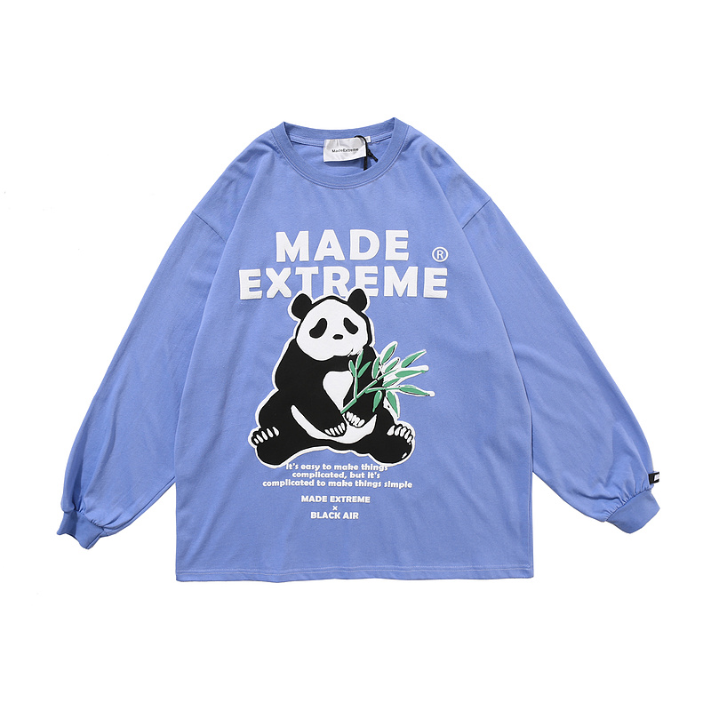 >cartoon panda animal graphic printing long sleeve sweatshirt