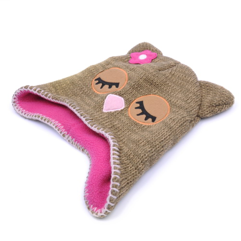 cartoon logo baby winter beanies china factory