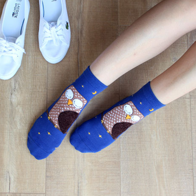 >Women’s cute and funny cartoon patterned cotton socks