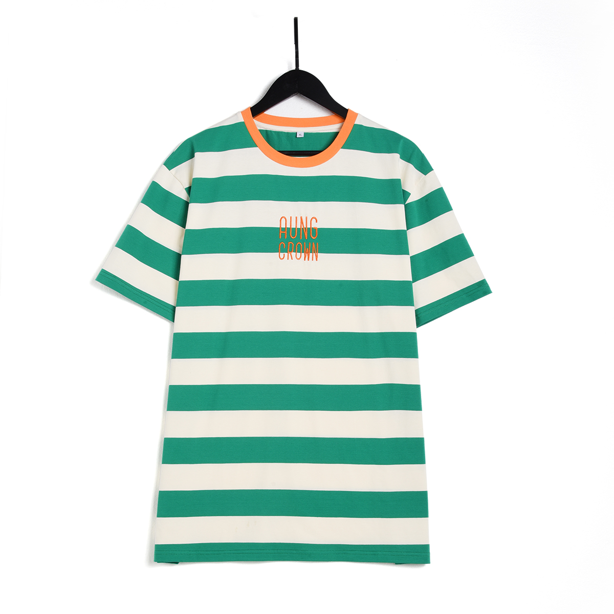 Aung Crown fresh striped short sleeve t shirt