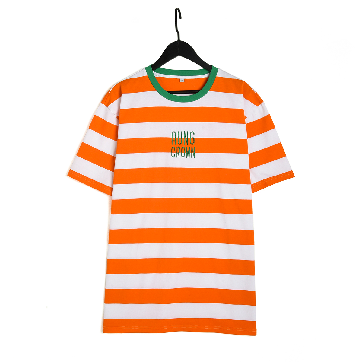 Aung Crown fresh striped short sleeve t shirt