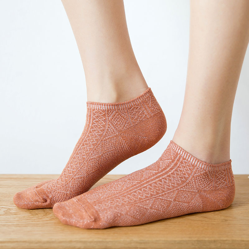 >women’s thin hollow out crochet ankle socks