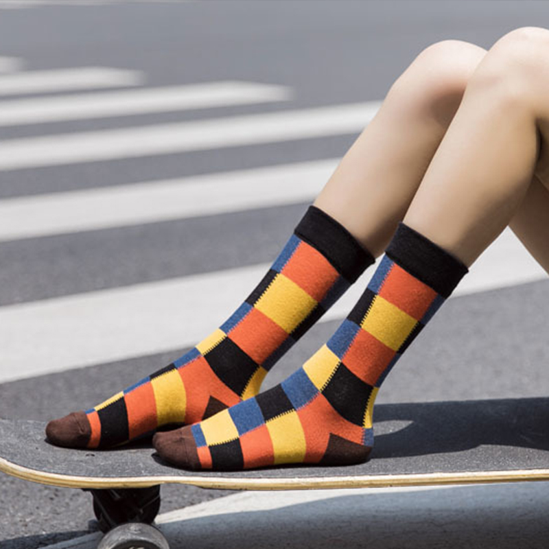 >women’s colorful different patterned & colors crew socks