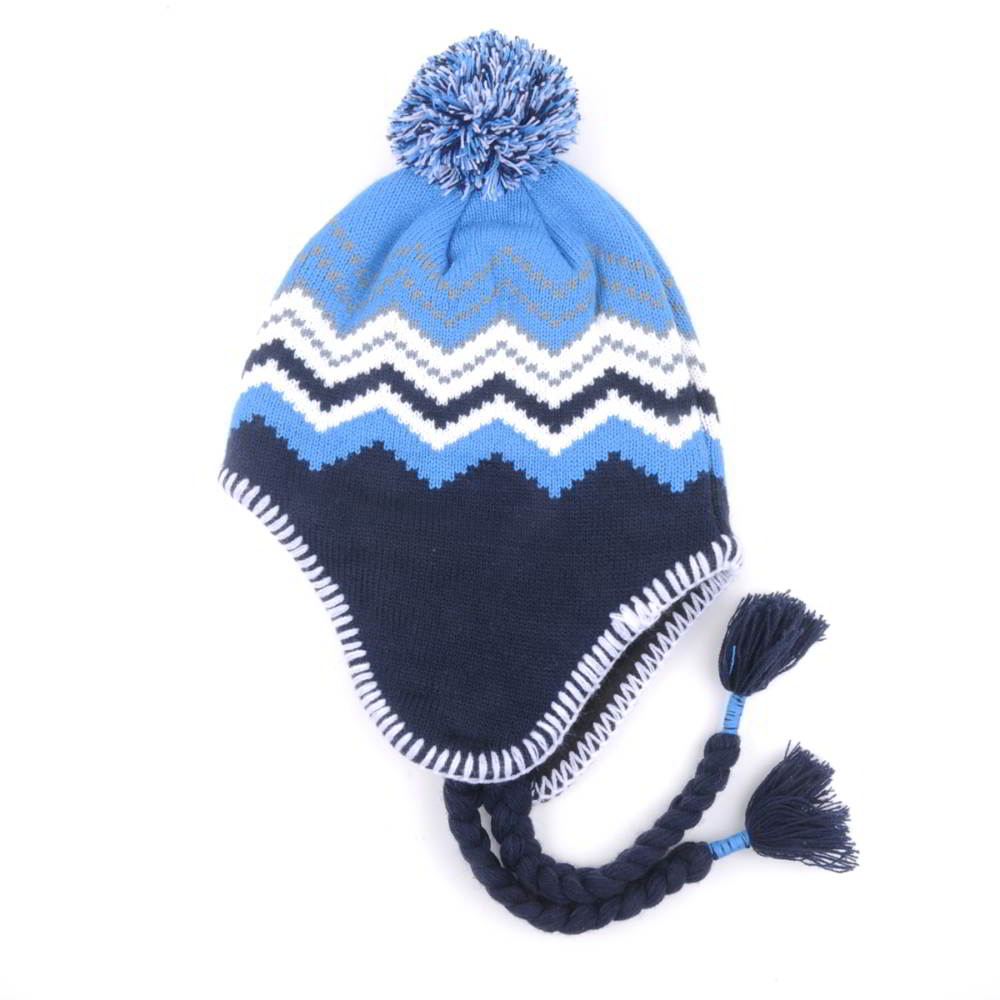 >pom winter knit hats earflap beanies