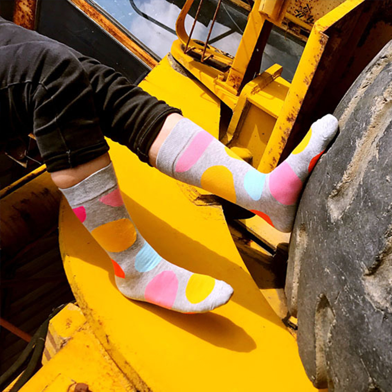 >women’s colorful funky pattern crew socks
