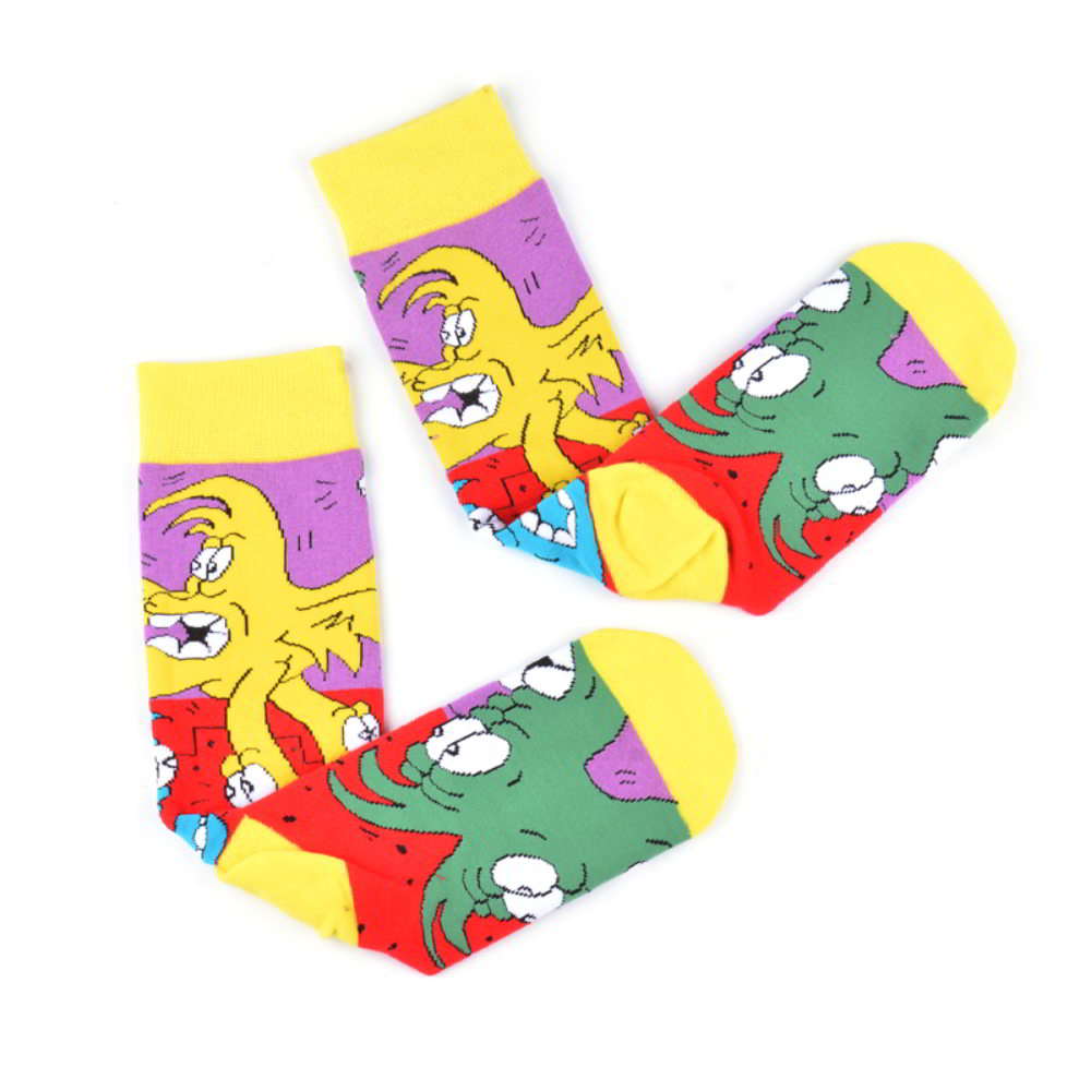 Design Custom Jacquard Cartoon Colorful Socks