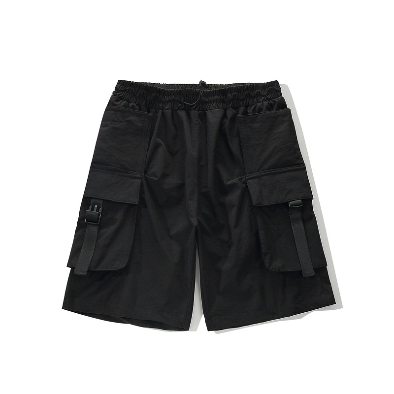 >Men’s casual elastic cargo short with pockets