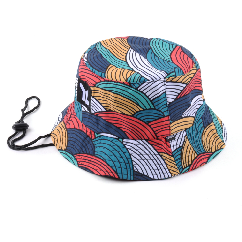 adjustable summer printing fabric bucket hat