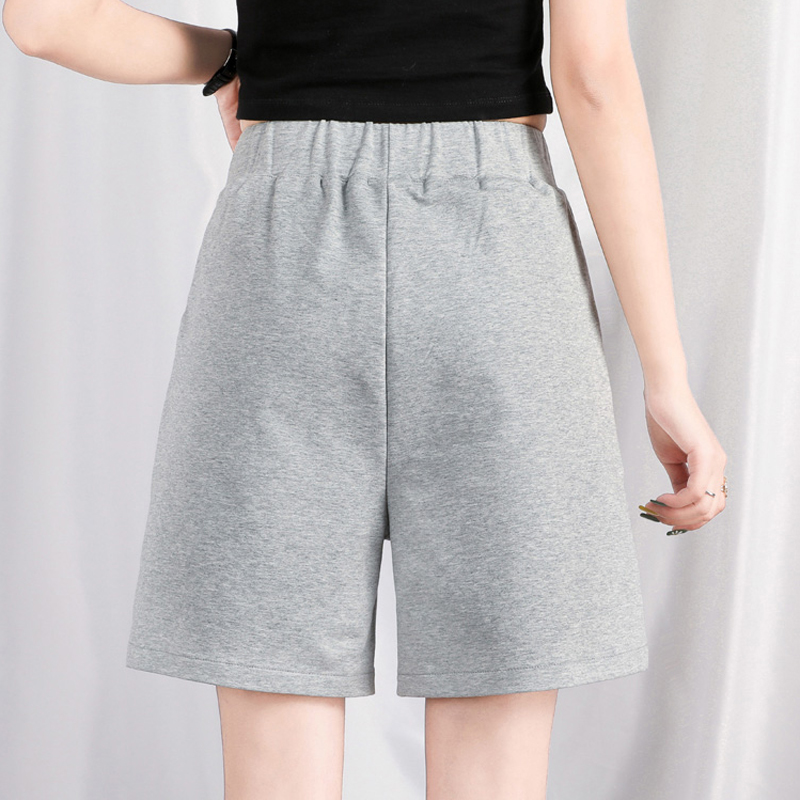 Soft cotton elastic waistband women’s short knee length