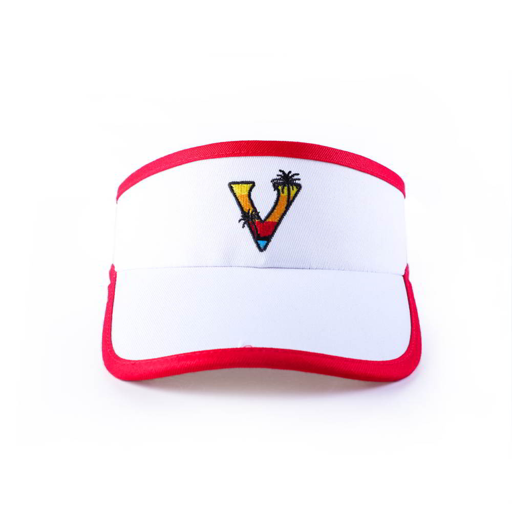 >vfacaps logo sports white sun visors caps