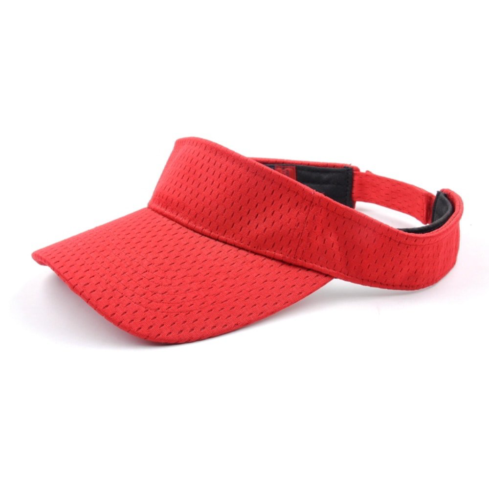 plain blank red sports cap visor hats