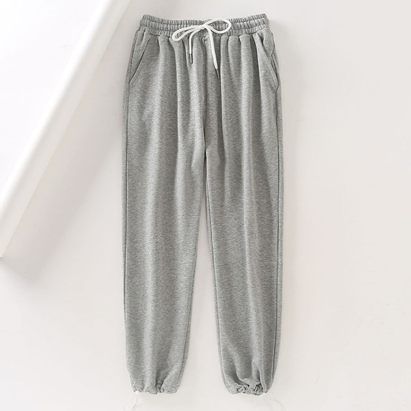 autumn warm loose cargo running pants with pockets