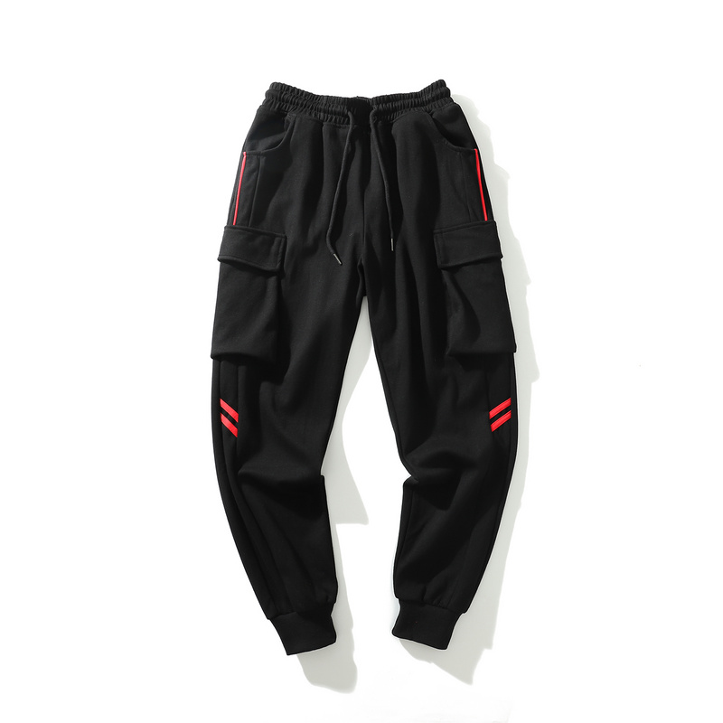 Men’s fashionable sweatpants elastic waist with big pockets