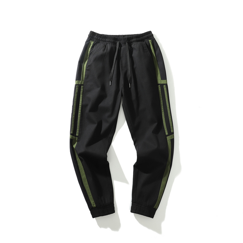 >men’s casual loose overalls pants green