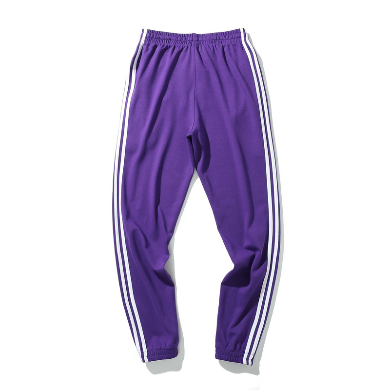 Purple men’s essentials 3-stripes running sport pants