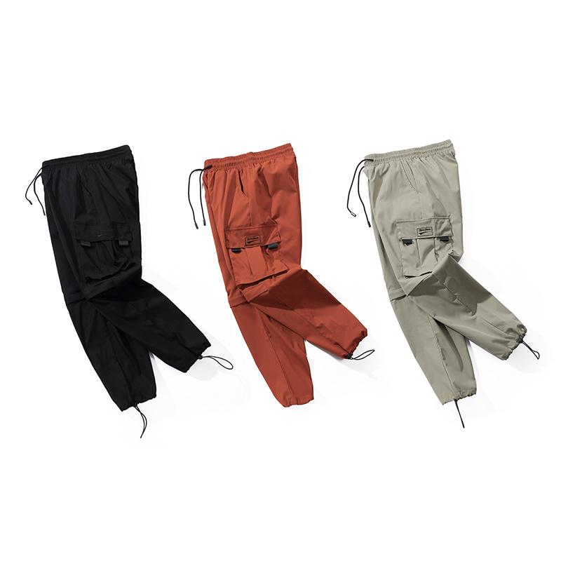 men’s quick drying casual cargo multi-pockets pants