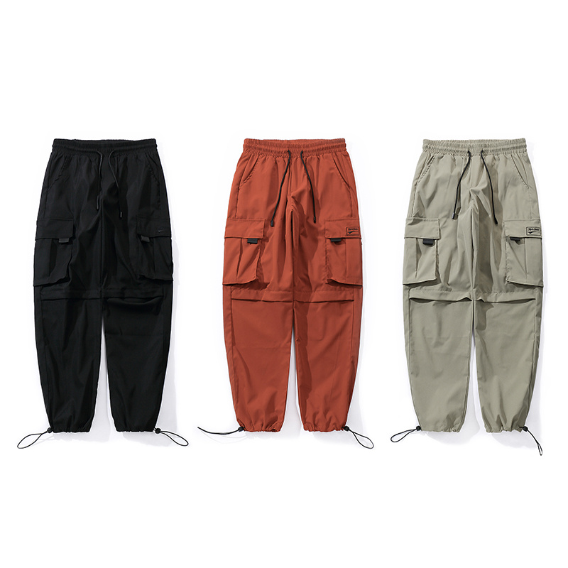 men’s quick drying casual cargo multi-pockets pants