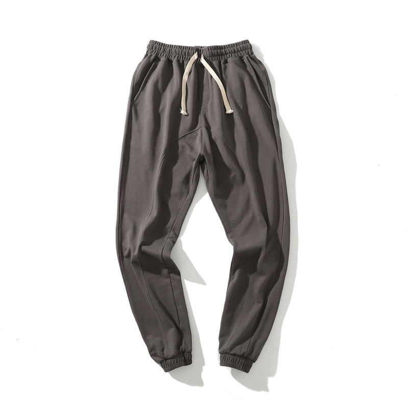 >gray soft and comfy premium cotton drawstring waist jogger sweatpants