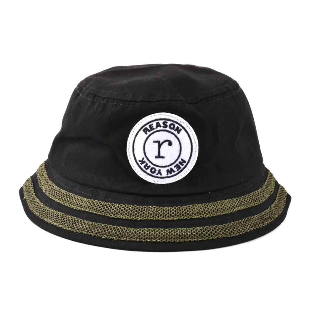 embroidery logo black bucket hats custom