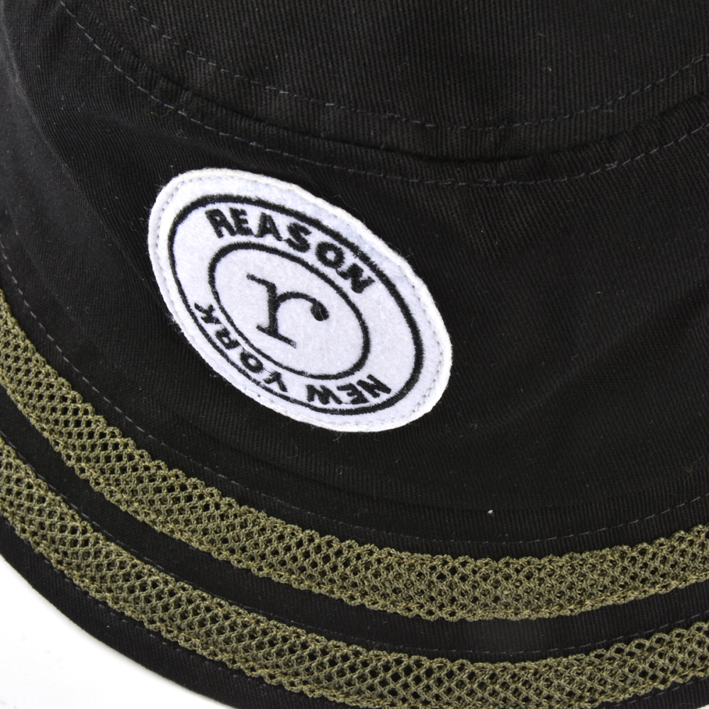 embroidery logo black bucket hats custom