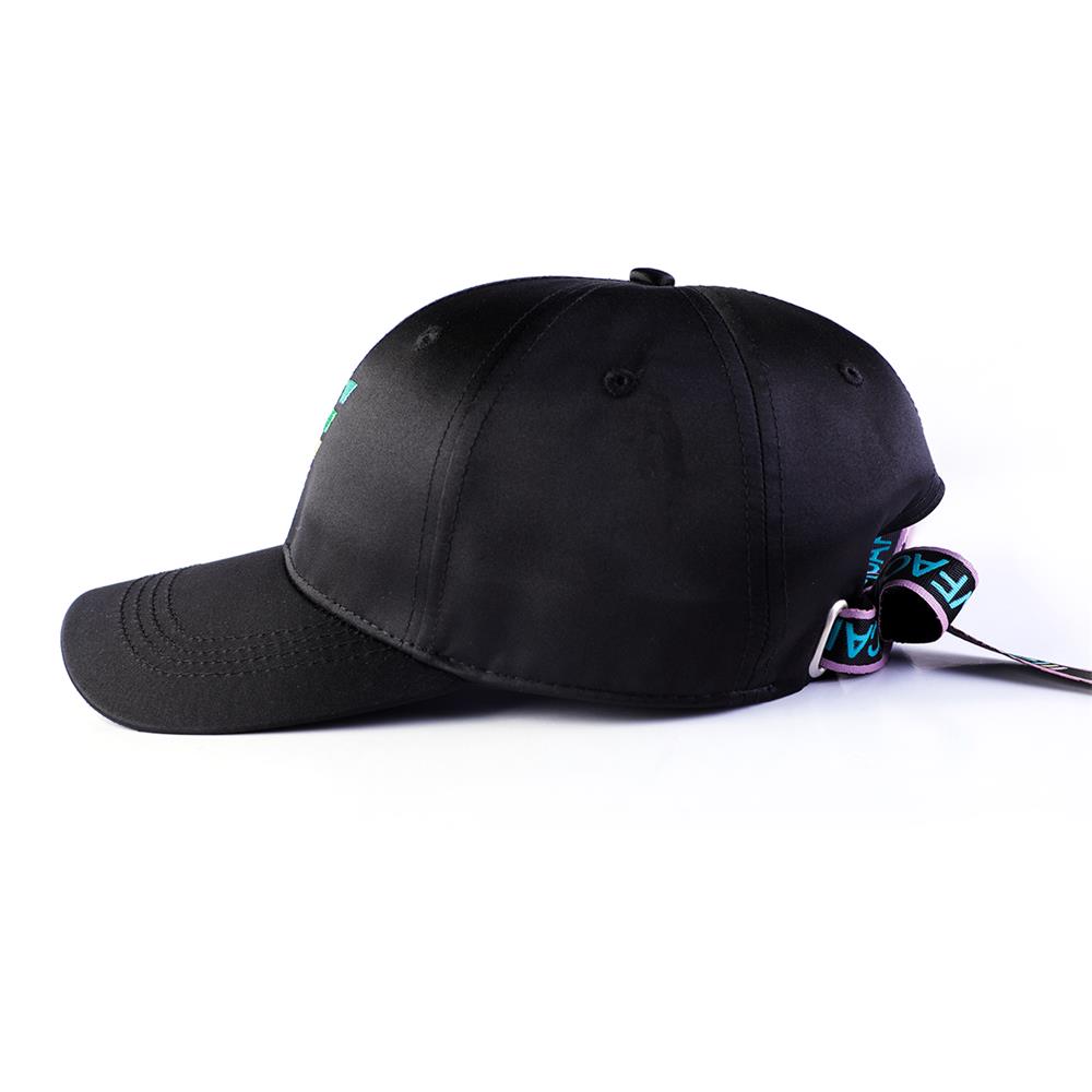 plain logo black 6 panels baseball caps