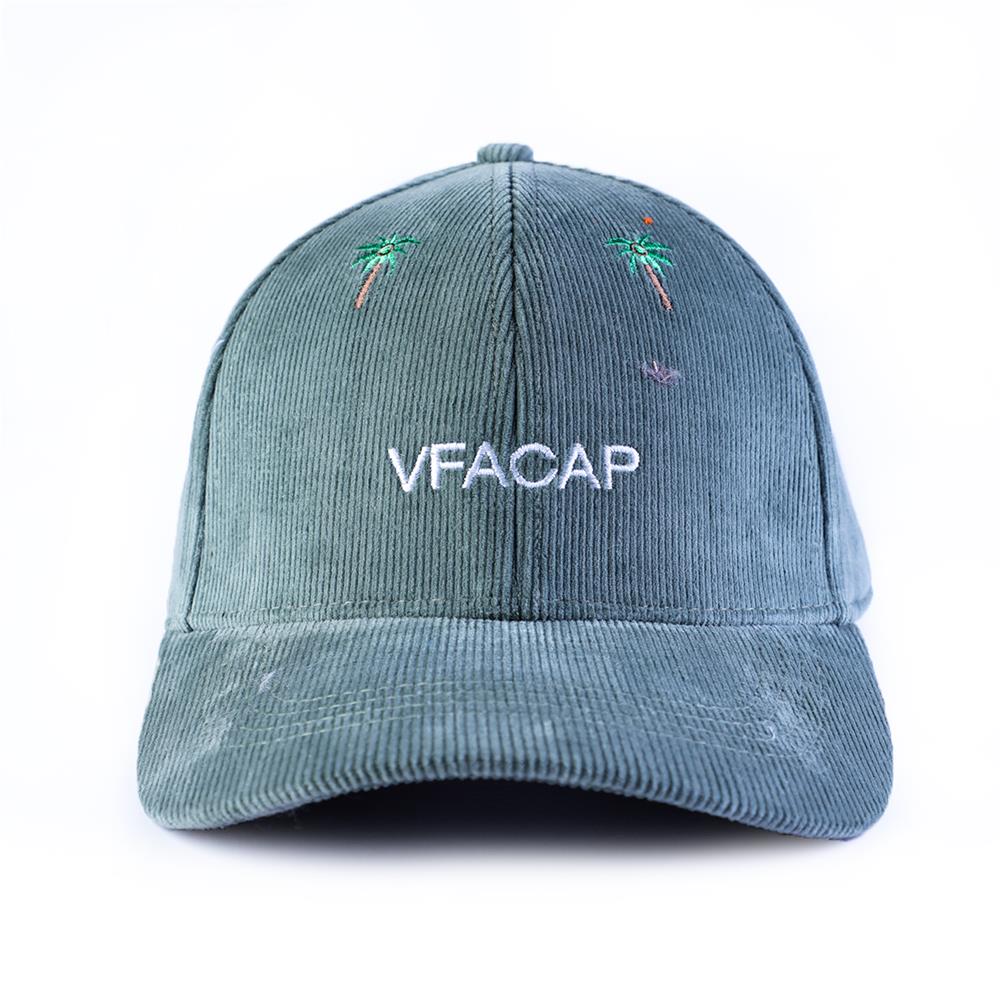 >plain vfa embroidery logo corduroy baseball caps