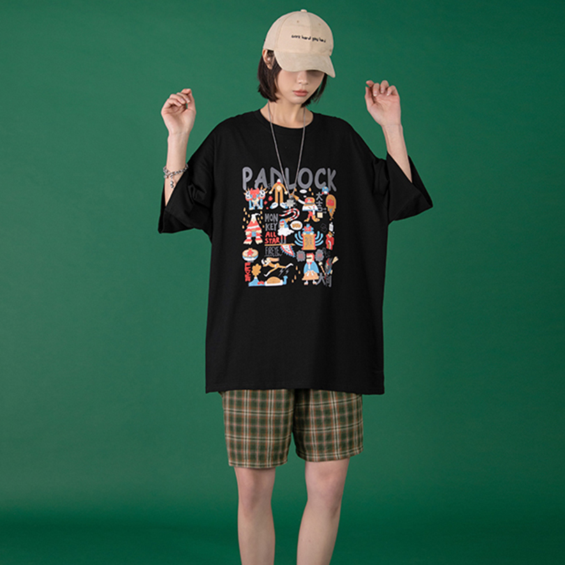 women’s street wear loose oversized graphic t shirt