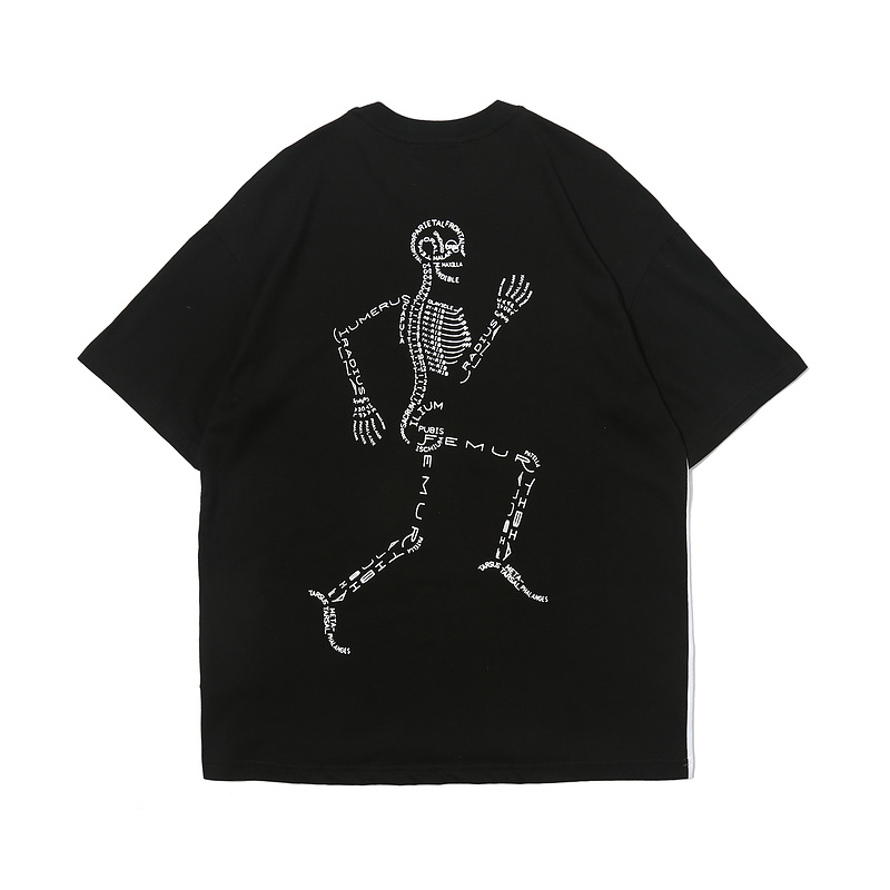 >Creative and novelty skeleton print t shirt for men