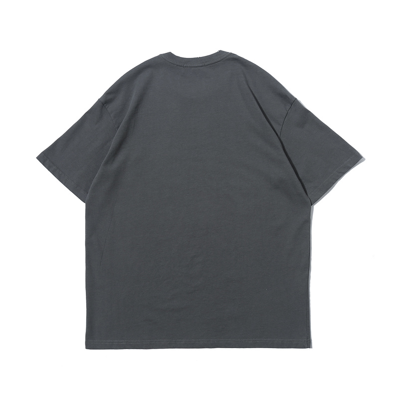 Men’s simple crewneck ripped hole t shirt