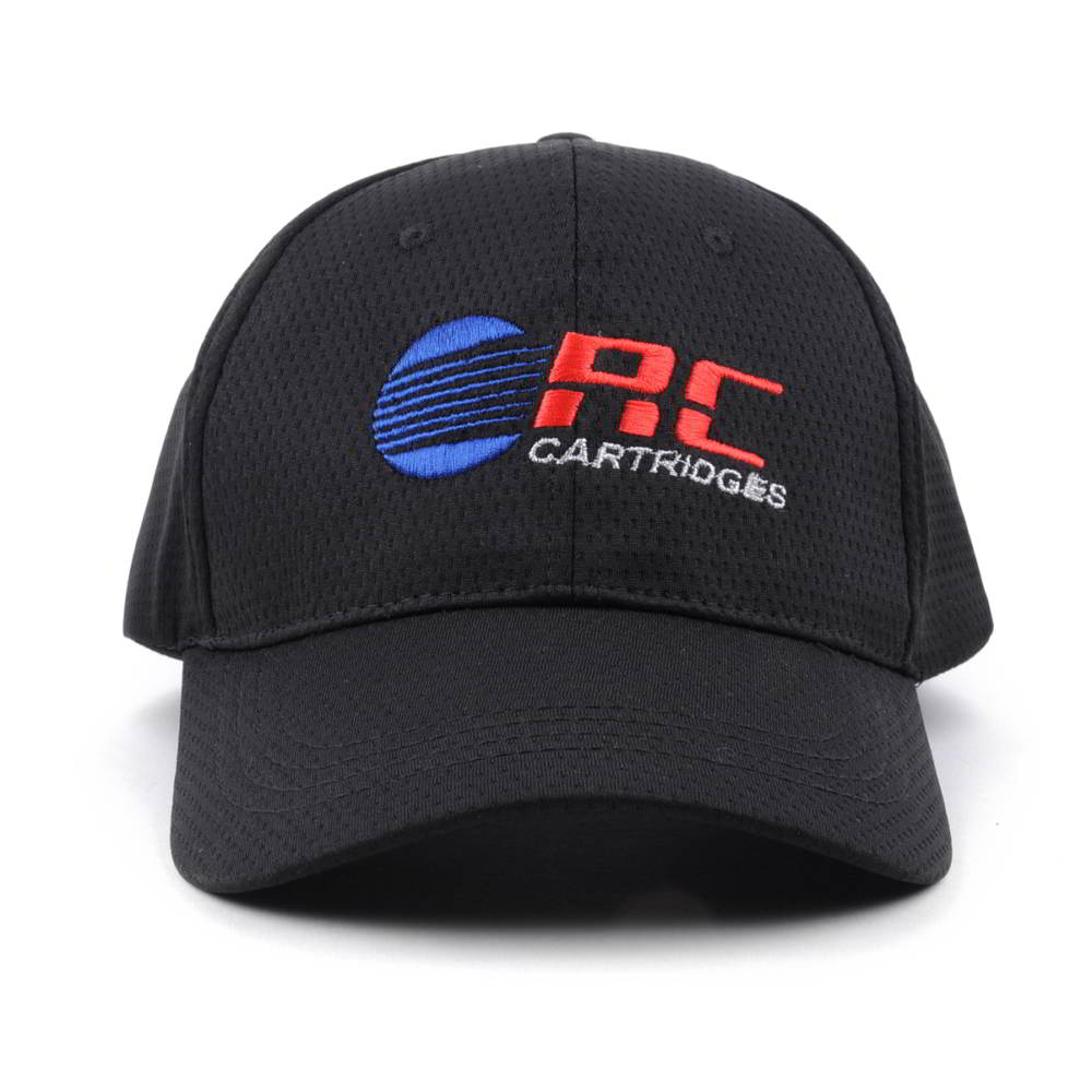 >flat embroidery sports black caps design logo