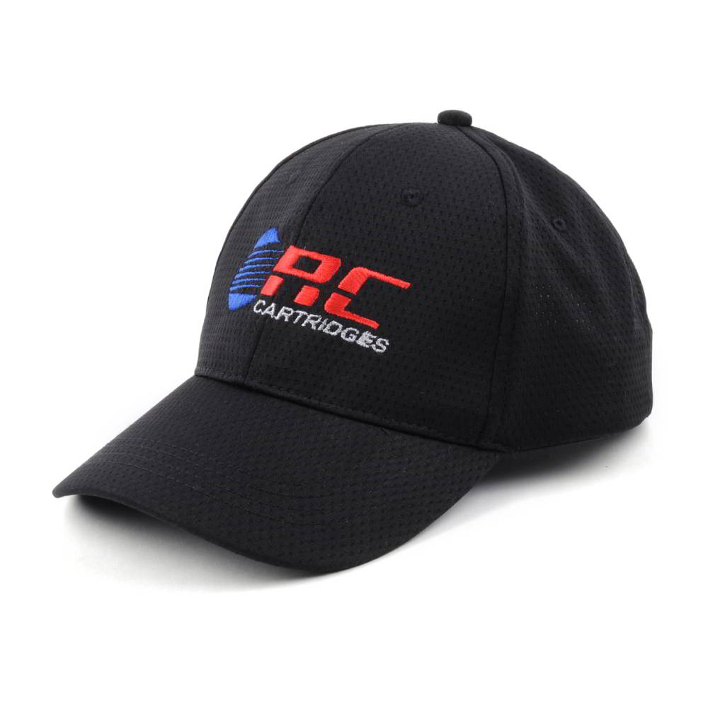 flat embroidery sports black caps design logo