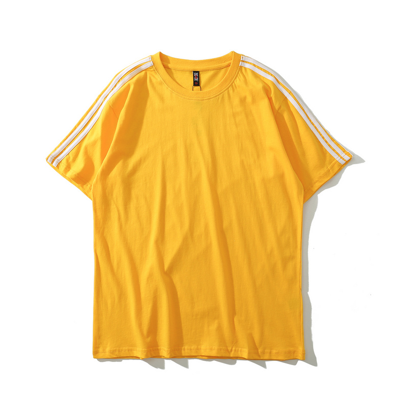 >classic men’s yellow short-sleeve crewneck workout t shirt