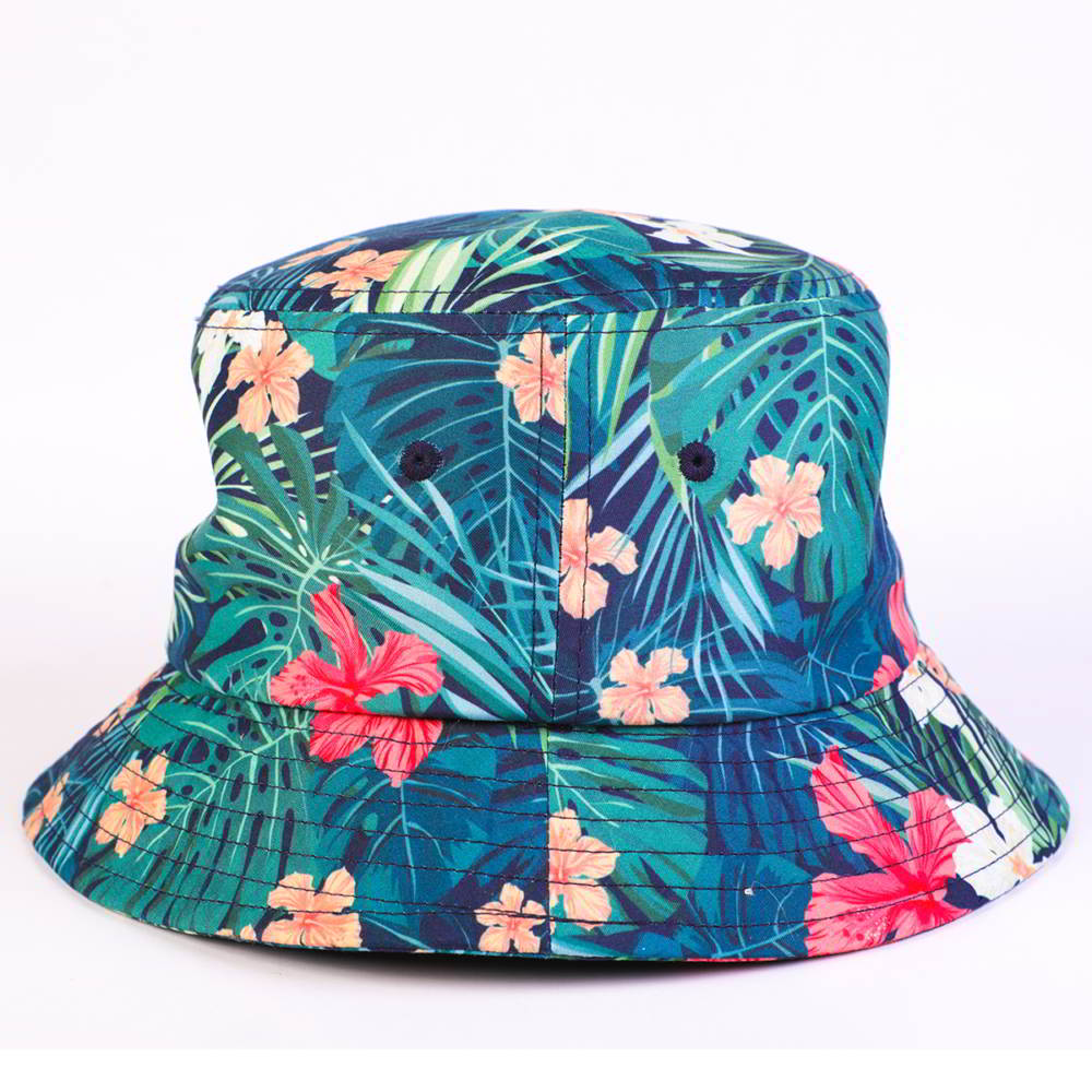 aungcrown embroidery logo all printing summer flower bucket hats