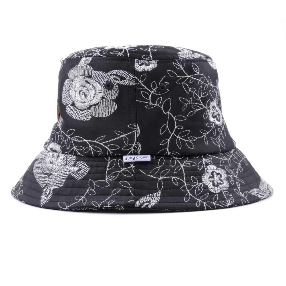 aungcrown logo printed fabric bucket hat