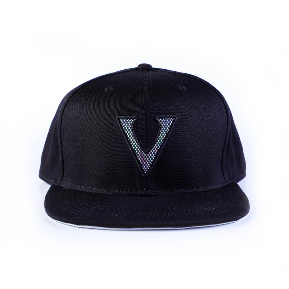 letters logo black 6 panels snapback hats