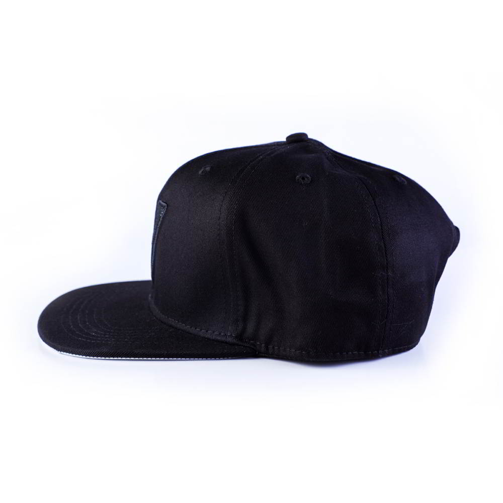 letters logo black 6 panels snapback hats