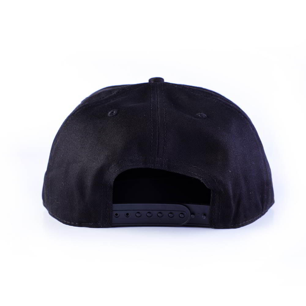 letters logo black 6 panels snapback hats