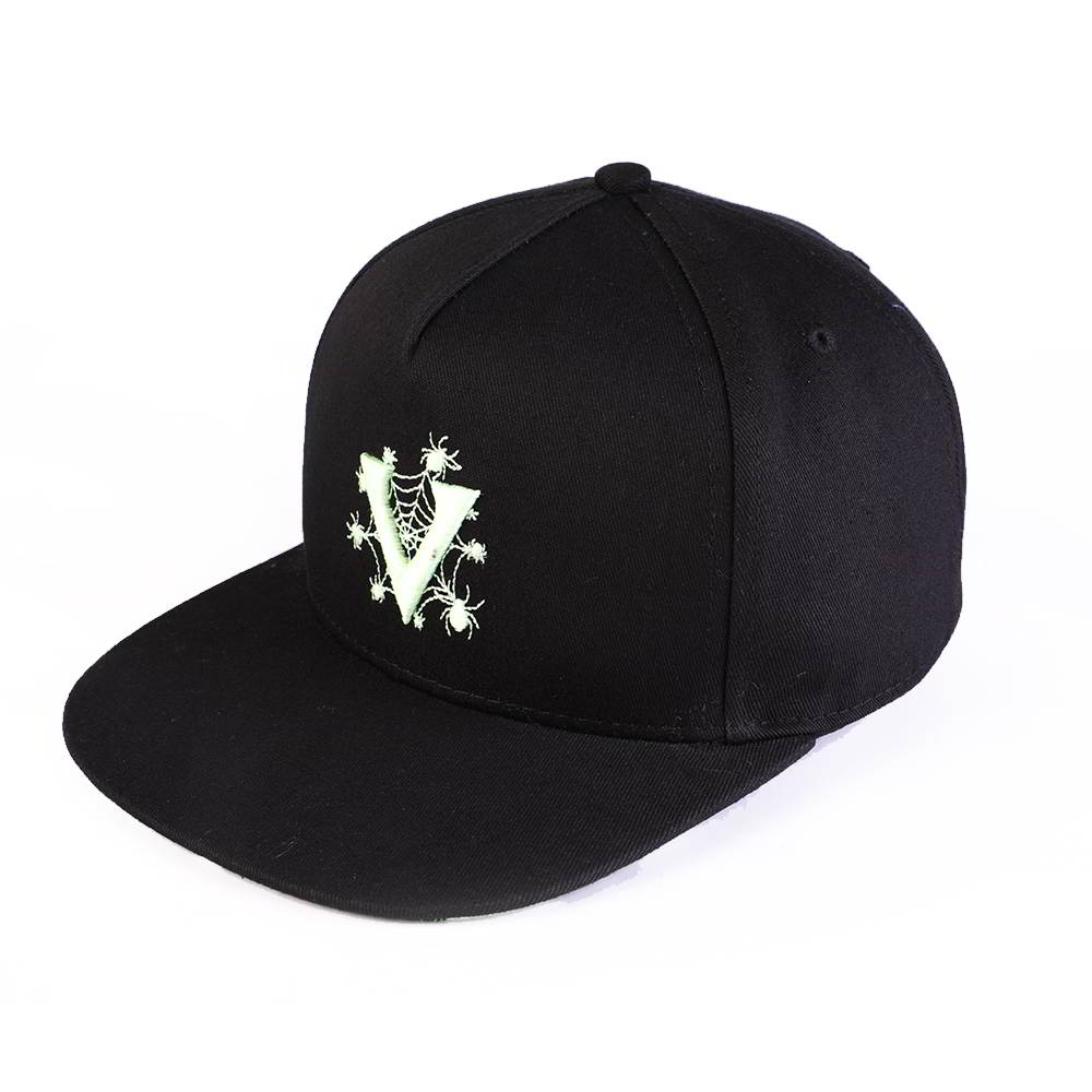 vfacap embroidery logo black 5 panels snapback hats