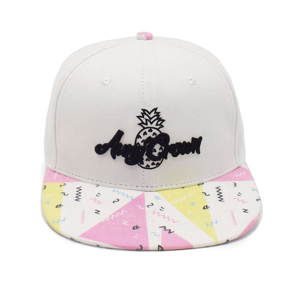 >printing brim 3d embroidery suede flat snapback hats