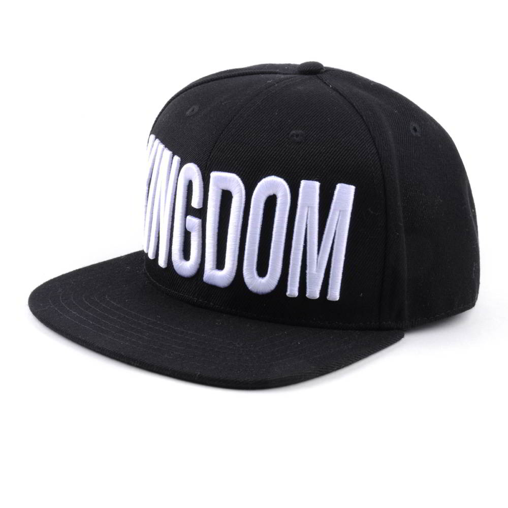 puff embroidery black snapback caps flat hats